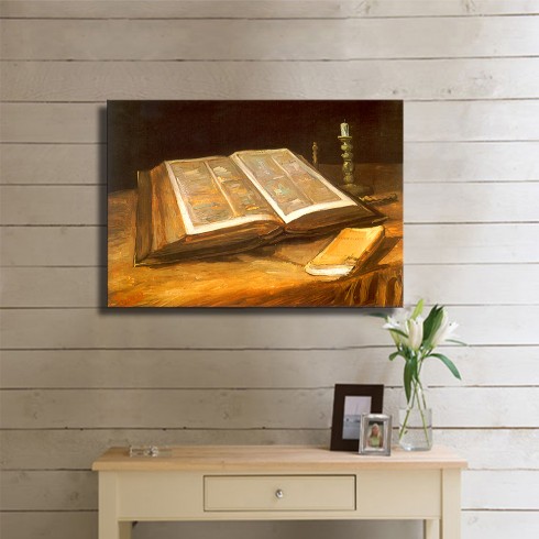 Vincent Van Gogh Bibbia (2) Kanvas Tablo