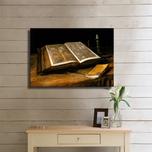 Vincent Van Gogh Bibbia Kanvas Tablo