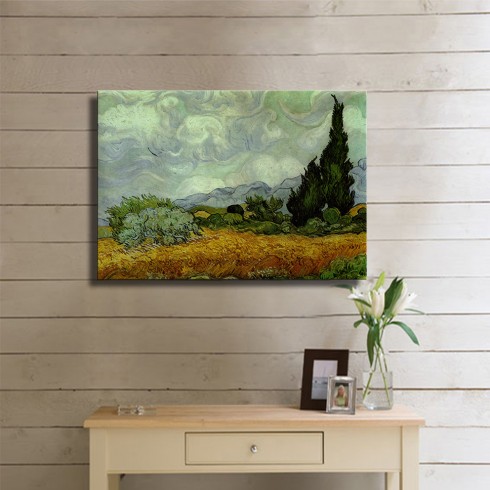 Vincent Van Gogh Cornfield With Cypress Kanvas Tablo Vincent Van Gogh Cornfield With Cypress Kanvas Tablo