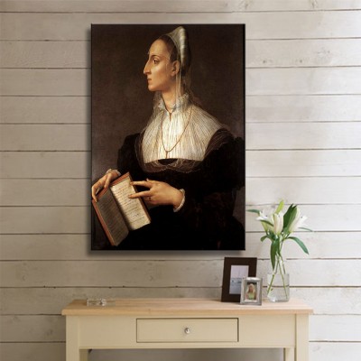 Il Bronzino Ritratto di Laura Battiferri Kanvas Tablo