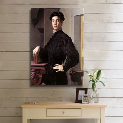 Il Bronzino Ritratto di Giovane Uomo Kanvas Tablo