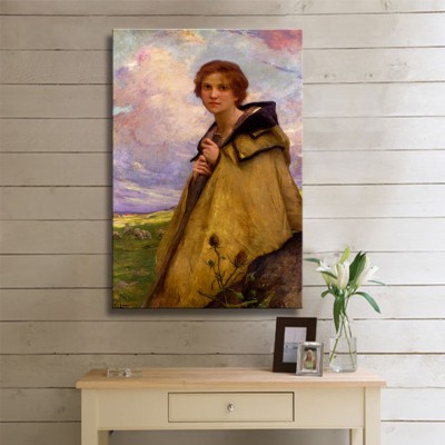 Lenoir Charles Amable La Bergere Kanvas Tablo