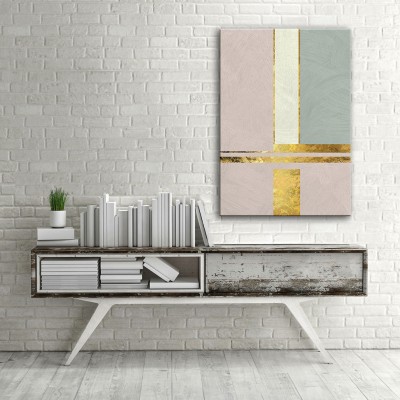 Soft Tonların Ahengi Dikey Kanvas Tablo