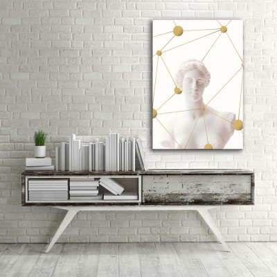 Minimal Venüs Heykeli Dikey Kanvas Tablo