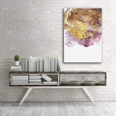 Minimal Doğaya Özlem Dikey Kanvas Tablo