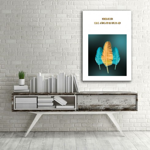 Minimal Hava Dikey Kanvas Tablo