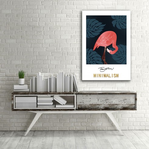 Flamingo Yolu Dikey Kanvas Tablo Flamingo Yolu Dikey Kanvas Tablo
