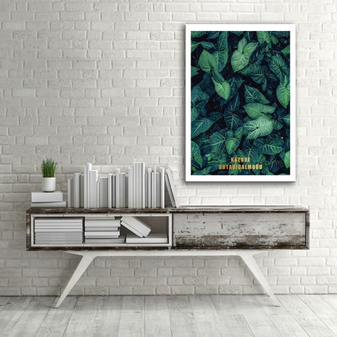 Çiçek Duvarı Dikey Kanvas Tablo