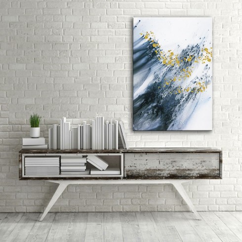 Madenlerin Oluşumu Dikey Kanvas Tablo