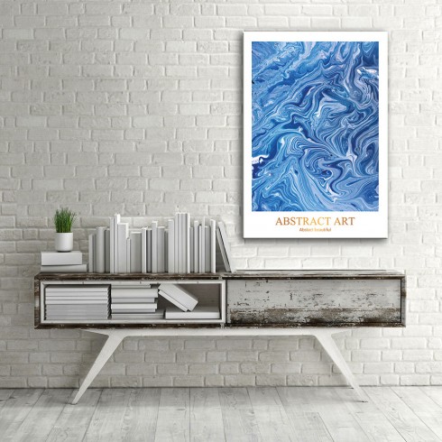 Ebruli Derinlik Dikey Kanvas Tablo