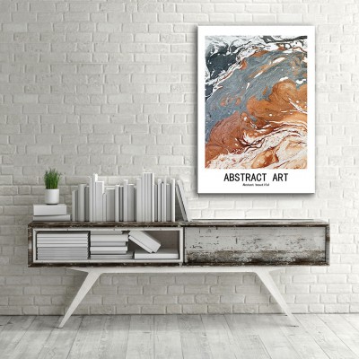 Hareketli Ebru Dikey Kanvas Tablo