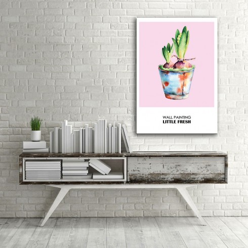 Baharın Habercisi Çiçekler Dikey Kanvas Tablo