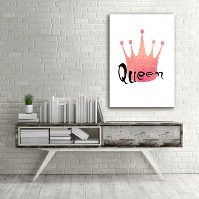 Queen Dikey Kanvas Tablo