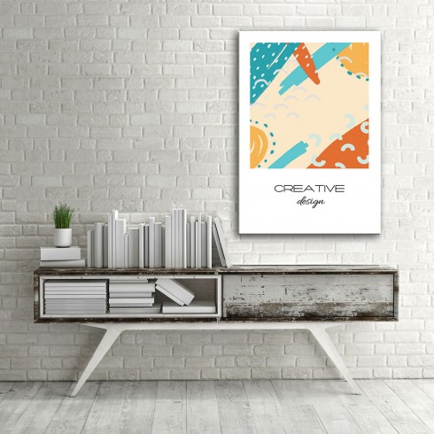 İlginç Tasarımlar Dikey Kanvas Tablo