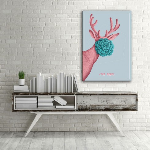 The Deer Dikey Kanvas Tablo The Deer Dikey Kanvas Tablo