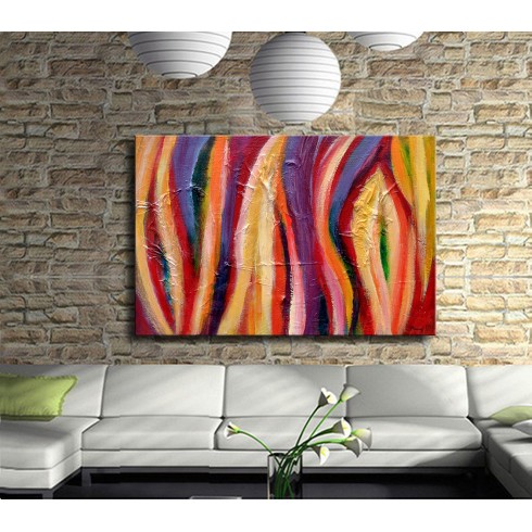 Renkler Ormanı Soyut Kanvas Tablo