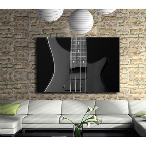 Siyah Gitar Modern Soyut Kanvas Tablo Siyah Gitar Modern Soyut Kanvas Tablo