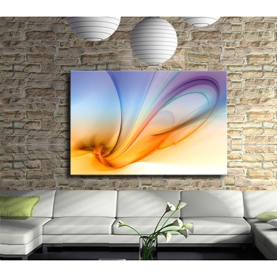 Soft Dalgalar Soyut Kanvas Tablo