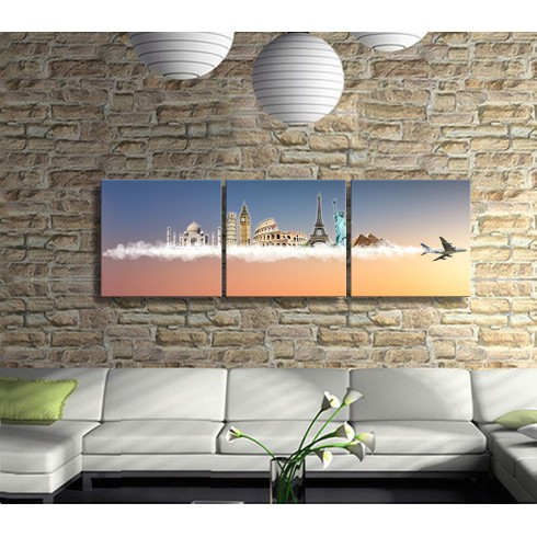 Tarihte Gezinmek Panoramik 3 Parça Kanvas Tablo Tarihte Gezinmek Panoramik 3 Parça Kanvas Tablo