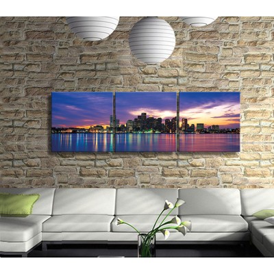 Akşamın Son Saatleri Panoramik 3 Parça Kanvas Tablo