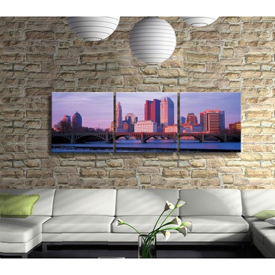 Amerika Panoramik 3 Parça Kanvas Tablo