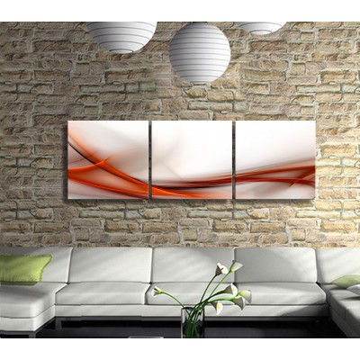 Gizemli Dekoratif Soyut Panoramik 3 Parça Kanvas Tablo