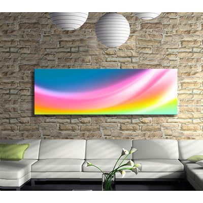 Odayı Ferahlatan Soft Renkler Panoramik Kanvas Tablo