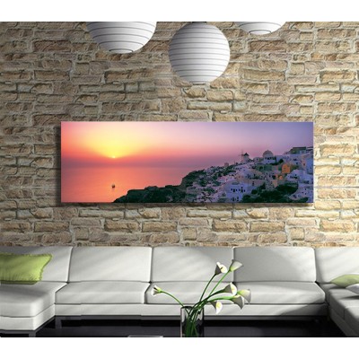 Yunan Adaları Panoramik Kanvas Tablo