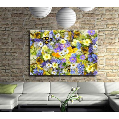 Çiçeklerin Birlikteliği Kanvas Tablo