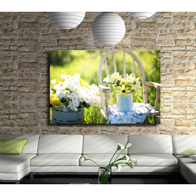 Bahçede Bahara Hazırlık Var Kanvas Tablo