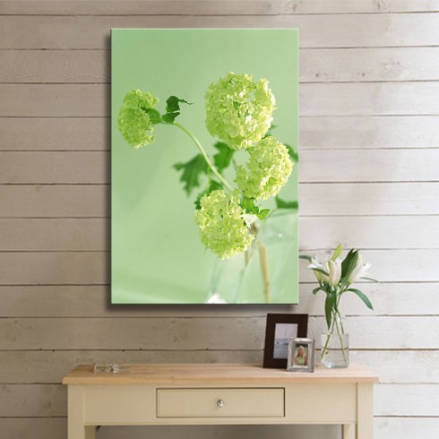 Pıtırcık Topları Vazoda Dikey Kanvas Tablo