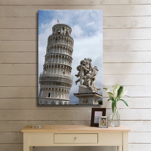 Pisa Kulesi Dikey Kanvas Tablo Pisa Kulesi Dikey Kanvas Tablo