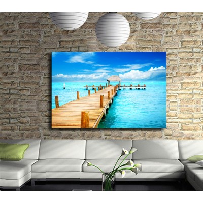 Okyanus ve İskele Kanvas Tablo