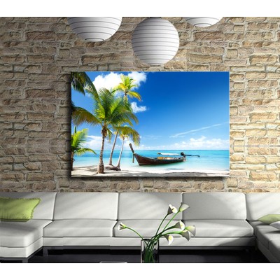 Tatil Deniz Kum Güneş Kanvas Tablo