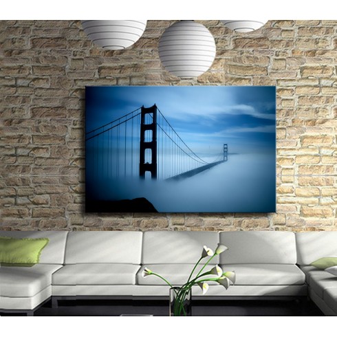 Sisler İçinde San Francısco Köprüsü Kanvas Tablo 