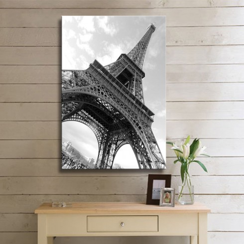 Soft Eyfel Kulesi Paris Dikey Kanvas Tablo
