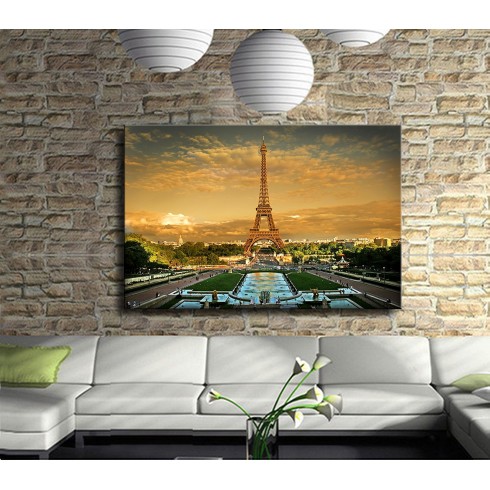 Paris Eyfel Kulesi Ve Parkı Kanvas Tablo 