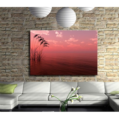 Pembe Şafak Kanvas Tablo