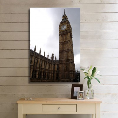 Big Ben Elizabeth Kulesi Dikey Kanvas Tablo 