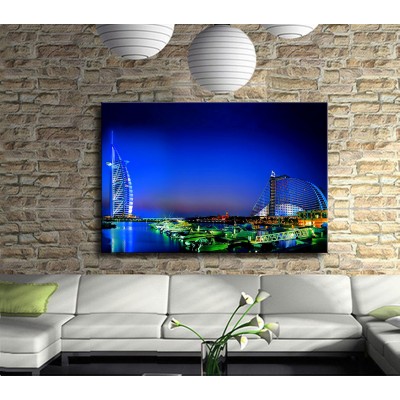 Dubai Gece Manzarası Kanvas Tablo 
