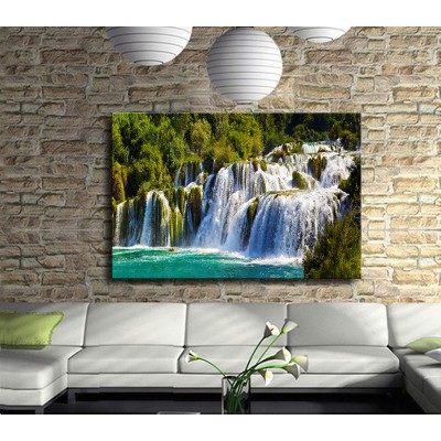 Ormandaki Büyük Şelaler Kanvas Tablo