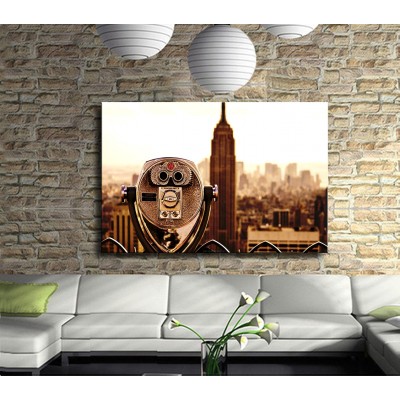 Soft Renkli Gözetleme Teleskopu Kanvas Tablo