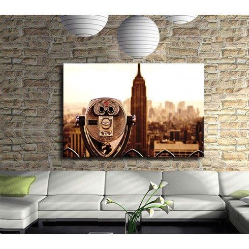 Soft Renkli Gözetleme Teleskopu Kanvas Tablo