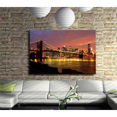 Brooklyn de Gece Kanvas Tablo 