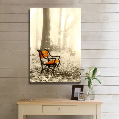 Beyaz Yapraklar ve Bank Kanvas Tablo