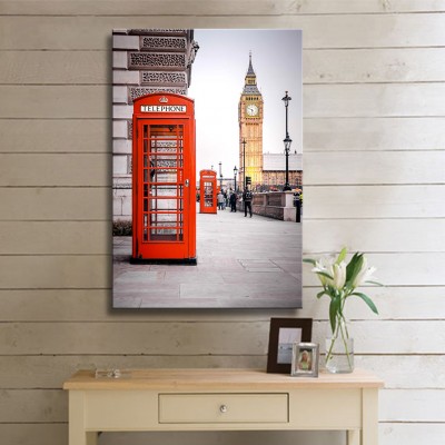 Big Ben Meydanı Dikey Kanvas Tablo 