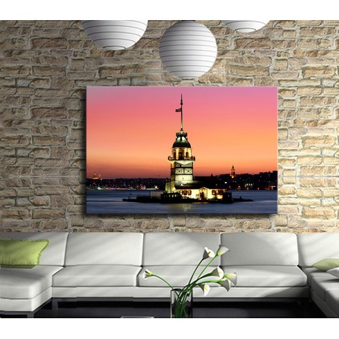 Kız Kulesinde Akşam Kanvas Tablo Kız Kulesinde Akşam Kanvas Tablo